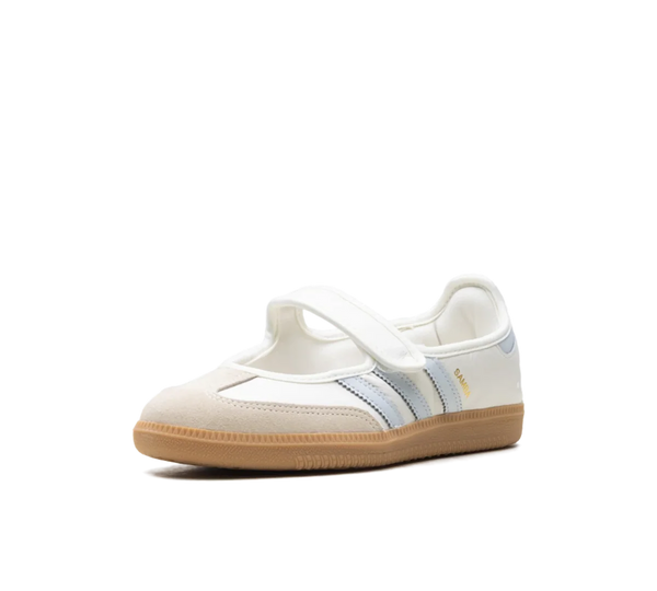 Tênis Adidas Samba Jane Feminino 'White Blue Gum' Creme/Azul Claro