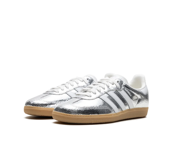 Tênis Adidas Samba OG 'Silver Metallic Cracked Leather' Prata