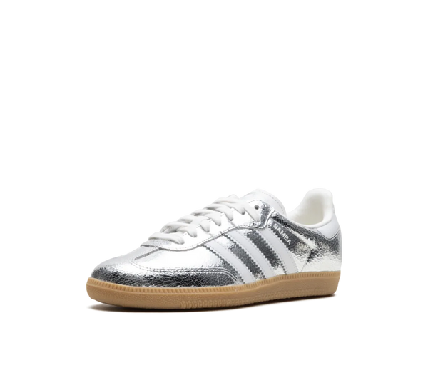 Tênis Adidas Samba OG 'Silver Metallic Cracked Leather' Prata