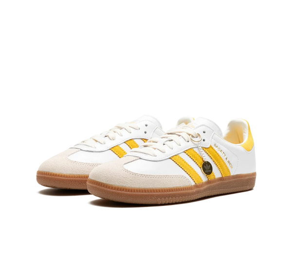 Tênis Adidas Samba OG x Sporty & Rich 'Bold Gold' Branco / Amarelo