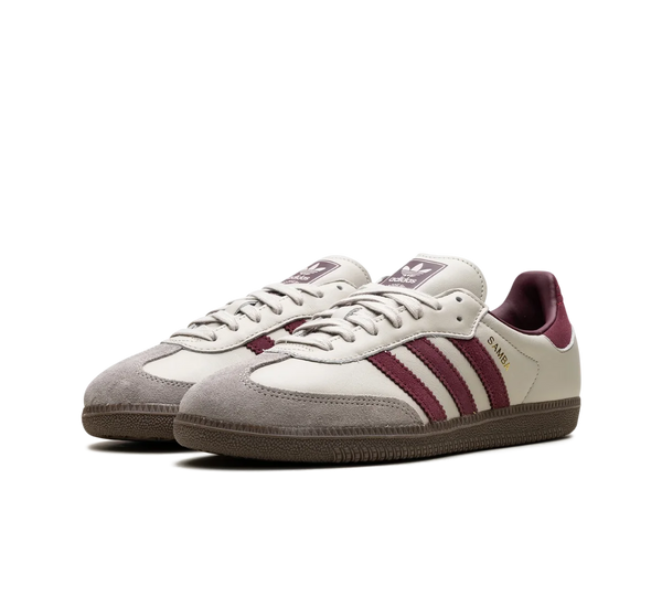 Tênis Adidas Samba OG 'Putty Grey Maroon' Cinza / Vinho