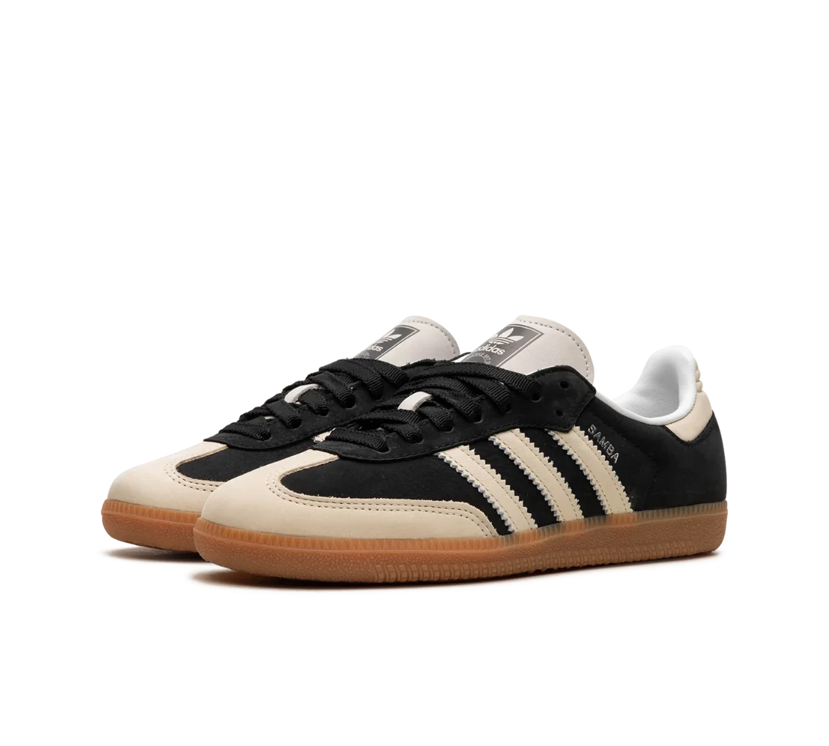 Tênis Adidas Samba OG 'Wonder White' Preto / Creme – Juicy Sneakers