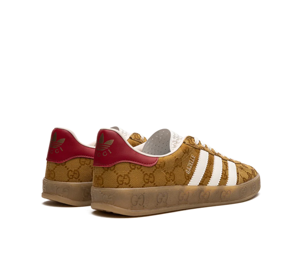 Tênis Adidas x Gucci Gazelle 'GG Beige Brown' Marrom