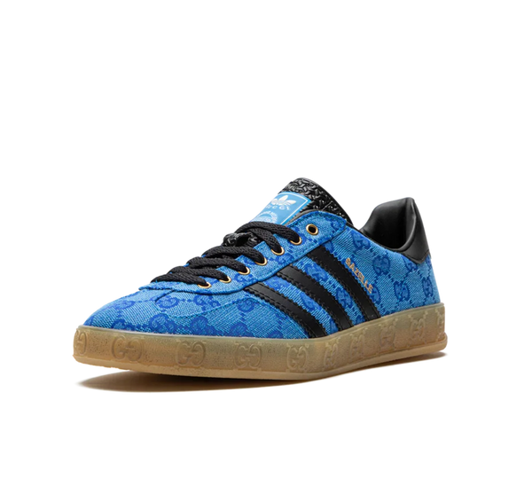 Tênis Adidas x Gucci Gazelle 'GG Monogram Blue' Azul