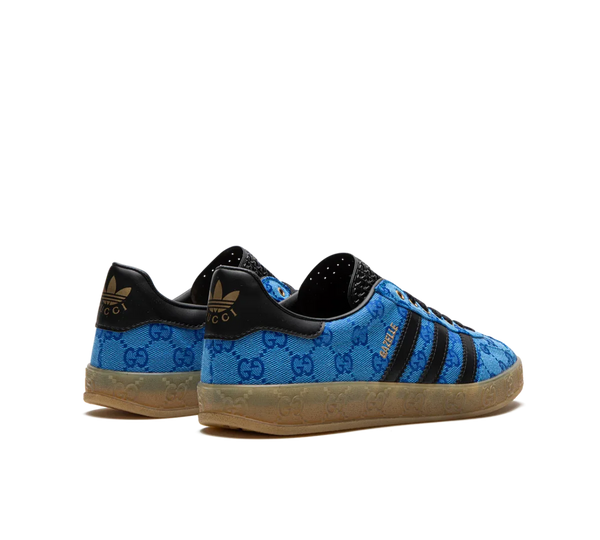 Tênis Adidas x Gucci Gazelle 'GG Monogram Blue' Azul