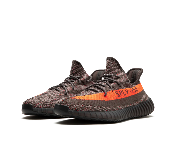 Tênis Adidas Yeezy Boost 350 V2 'Carbon Beluga' Cinza / Laranja