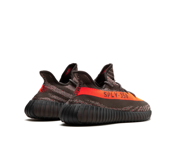 Tênis Adidas Yeezy Boost 350 V2 'Carbon Beluga' Cinza / Laranja