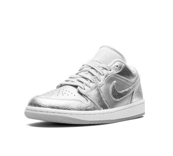 Tênis Nike Air Jordan 1 Low 'Metallic Silver' Prata