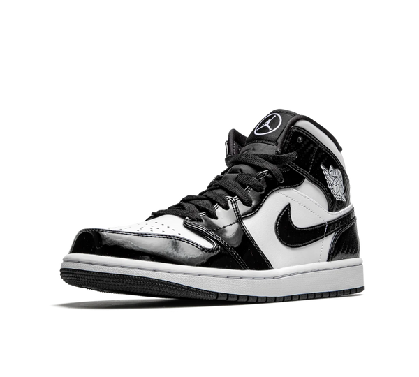 Tênis Nike Air Jordan 1 Mid 'Carbon Fiber' Preto / Branco