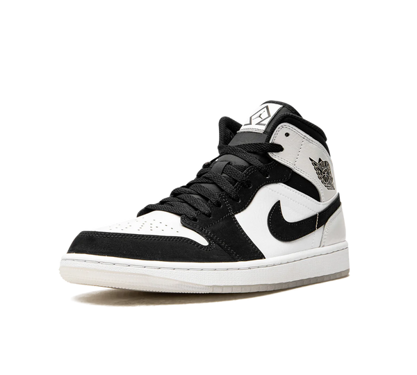 Tênis Nike Air Jordan 1 Mid 'Diamond' Preto / Branco