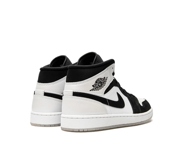 Tênis Nike Air Jordan 1 Mid 'Diamond' Preto / Branco