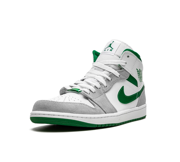 Tênis Nike Air Jordan 1 Mid Grey 'Pine Green' Verde