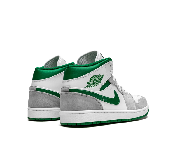 Tênis Nike Air Jordan 1 Mid Grey 'Pine Green' Verde