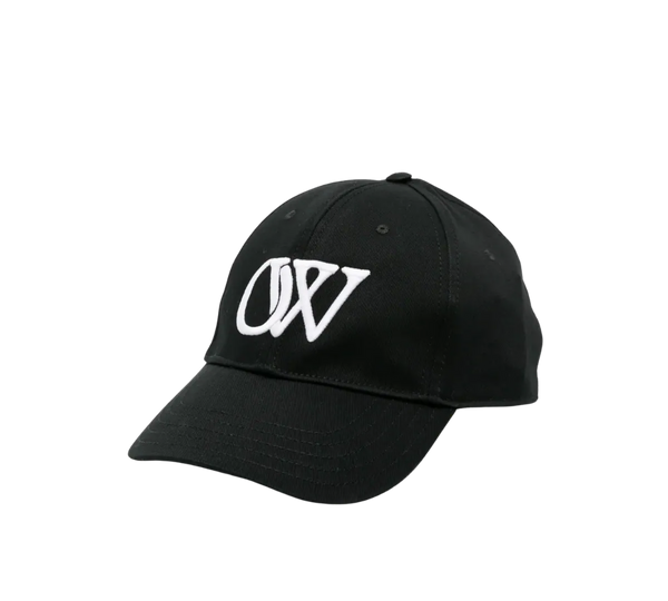 Boné Off-White 'Logo-Embroidered Cotton Baseball Black' Preto