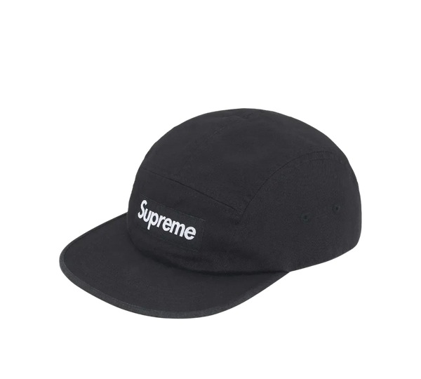 Boné Supreme 'Washed Chino Twill Camp Black' Preto