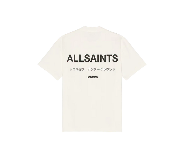 Camiseta All Saints 'Underground Oversized Ashen White' Branca