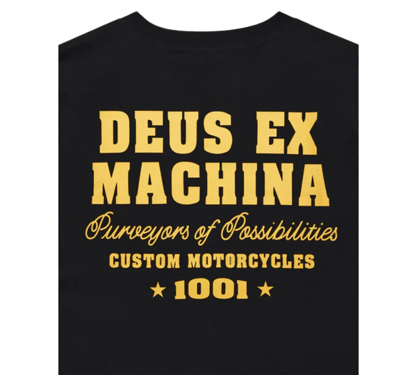 Camiseta Deus Ex Machina Regular Fit 'GUMSHOE' Preta