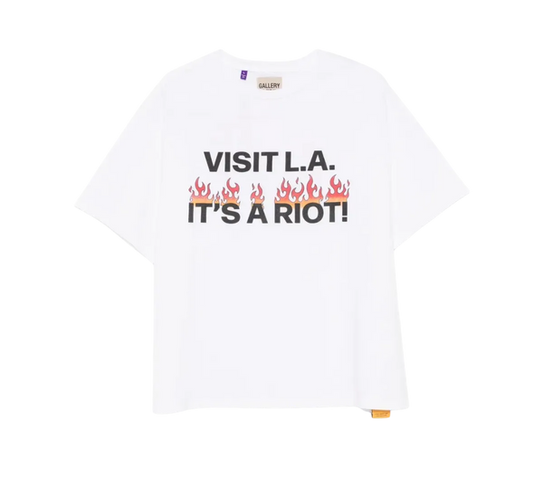 Camiseta Gallery Dept. 'L.A. Riot' Branca