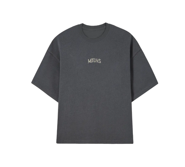 Camiseta Midas Touch 'Destroyed MDT' Cinza Estonado