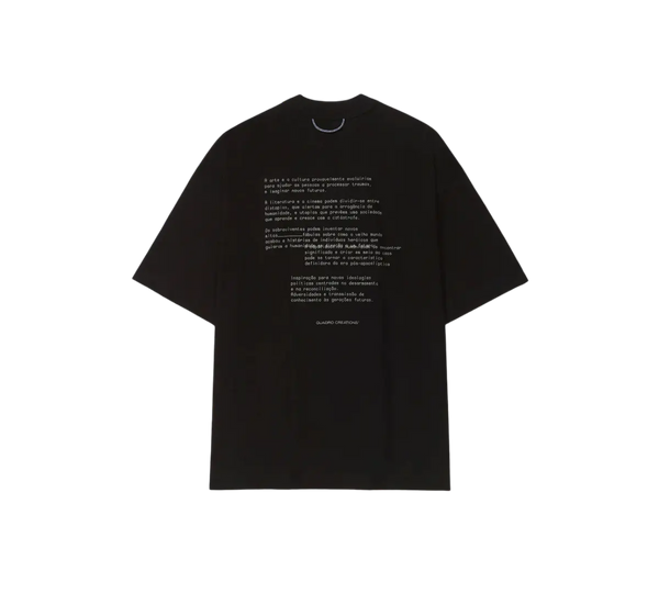 Camiseta Quadro Creations '24 de Outubro Boxy Black' Preto