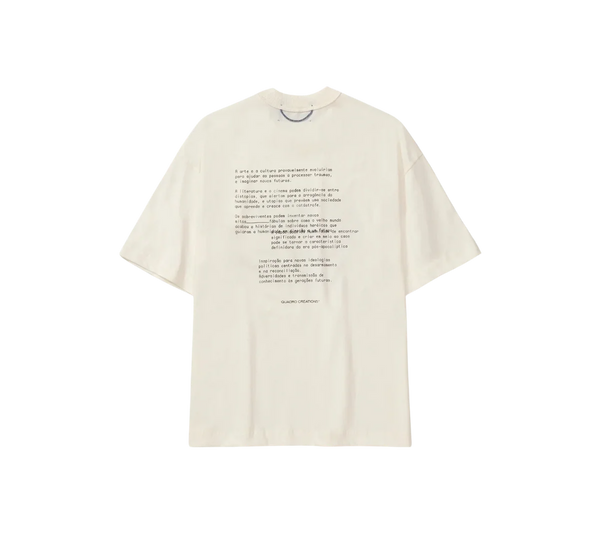 Camiseta Quadro Creations '24 de Outubro Boxy Off White' Branca