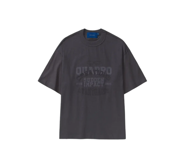 Camiseta Quadro Creations 'Avant-Garde College Boxy Dark Grey' Cinza Estonado