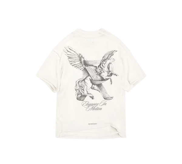 Camiseta Represent 'Elegance in Motion Flat White' Branco
