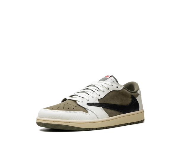 Tênis Nike Air Jordan 1 Low OG x Travis Scott 'Medium Olive' Verde / Branco