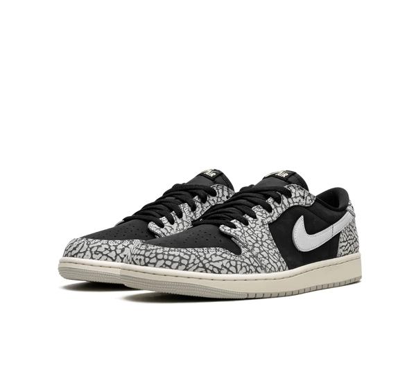 Tênis Nike Air Jordan 1 Low OG 'Elephant Print' Cinza / Preto