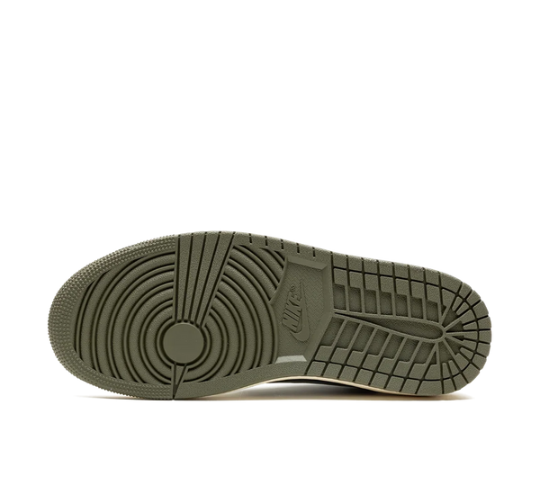 Tênis Nike Air Jordan 1 Low OG x Travis Scott 'Olive' Preto / Verde