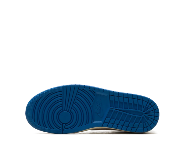 Tênis Nike Air Jordan 1 Low x Travis Scott x Fragment 'Sail Military Blue' Branco/Azul