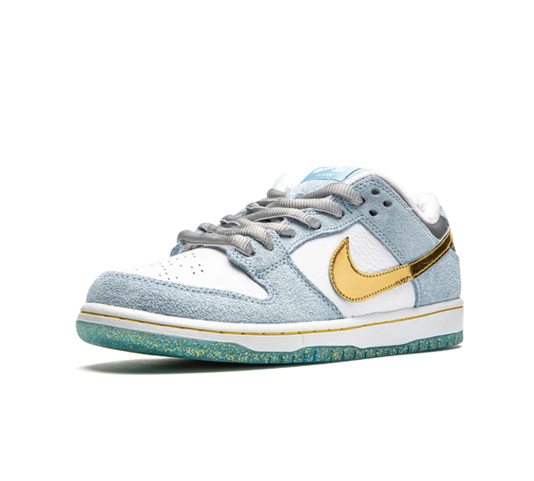 Tênis Nike Dunk Low SB 'Sean Cliver' Azul / Dourado