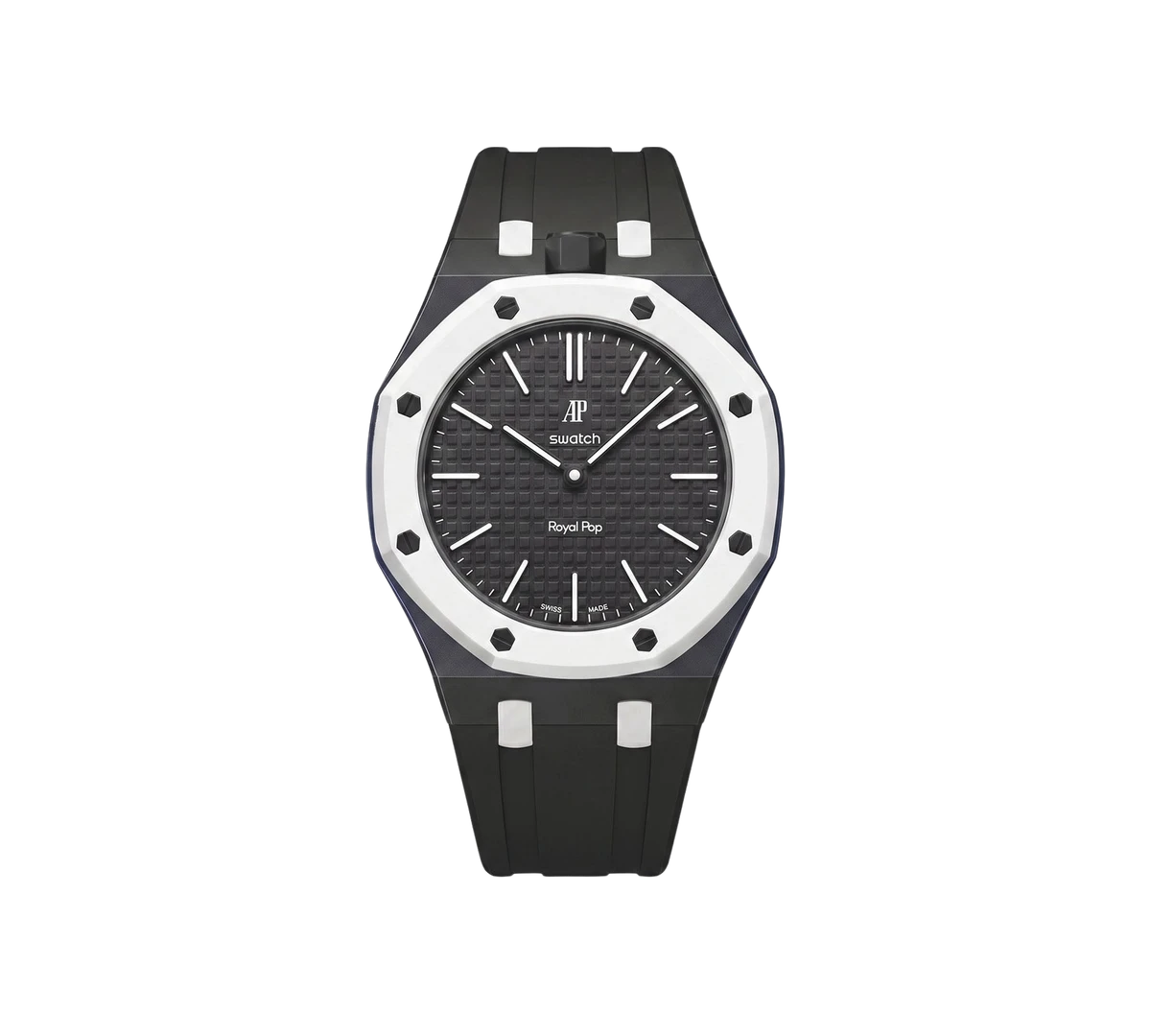 Relógio Swatch x Audemars Piguet Royal Pop 'Ocho Negro' – Juicy Relógio Swatch x Audemars Piguet Royal Pop 'Ocho Negro' – Juicy