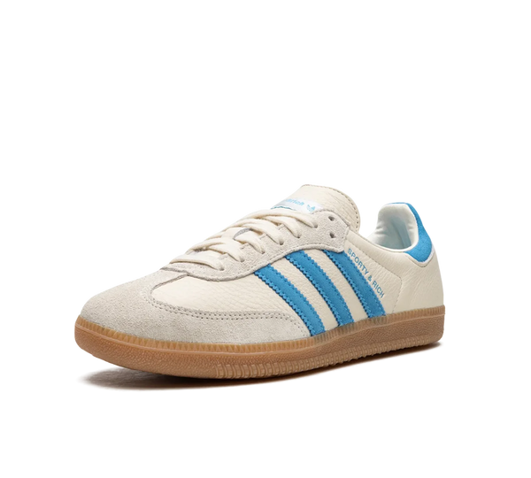 Tênis Adidas Samba OG x Sporty & Rich 'Cream Blue' Creme / Azul