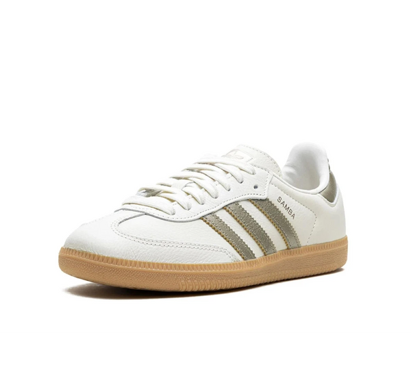 Tênis Adidas Samba OG 'Wonder Gold Metallic' Branco / Dourado