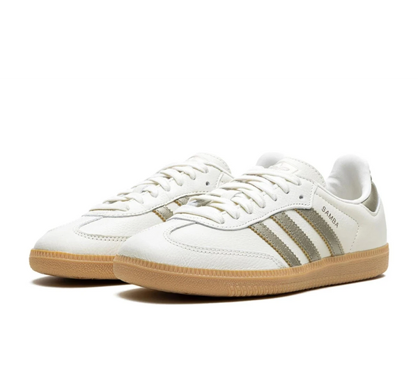 Tênis Adidas Samba OG 'Wonder Gold Metallic' Branco / Dourado