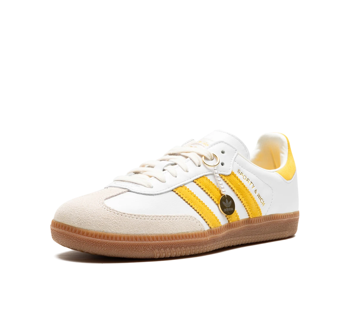 Adidas Samba OG x Sporty & Rich 'White Bold Gold' Branco/Amarelo
