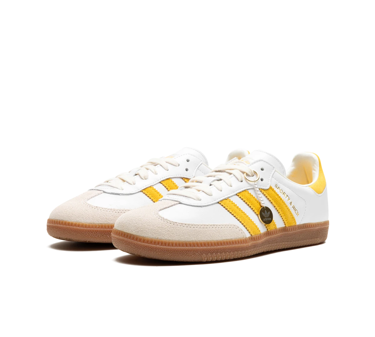 Adidas Samba OG x Sporty & Rich 'White Bold Gold' Branco/Amarelo