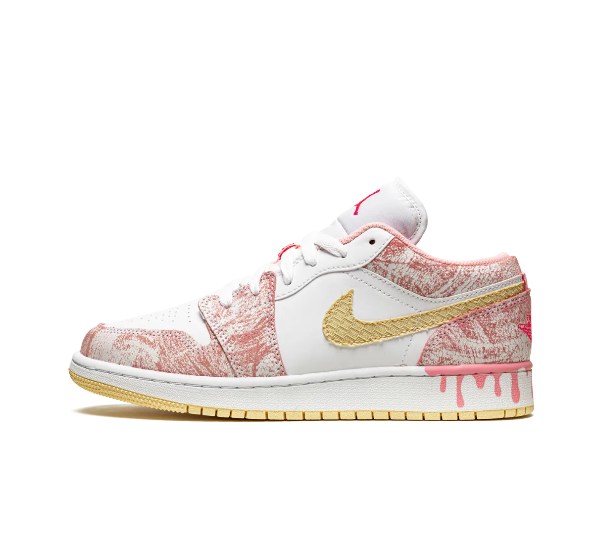 Tênis Nike Air Jordan 1 Low 'Paint Drip' Branco / Colorido