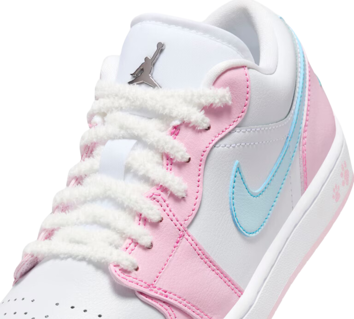 Tênis Air Jordan 1 Low Feminino 'Paw Print' Rosa