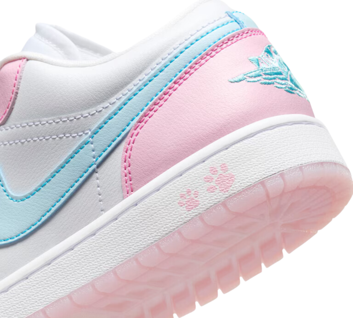 Tênis Air Jordan 1 Low Feminino 'Paw Print' Rosa