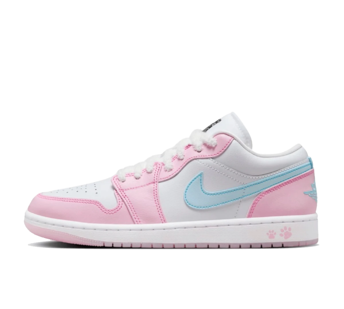 Tênis Air Jordan 1 Low Feminino 'Paw Print' Rosa