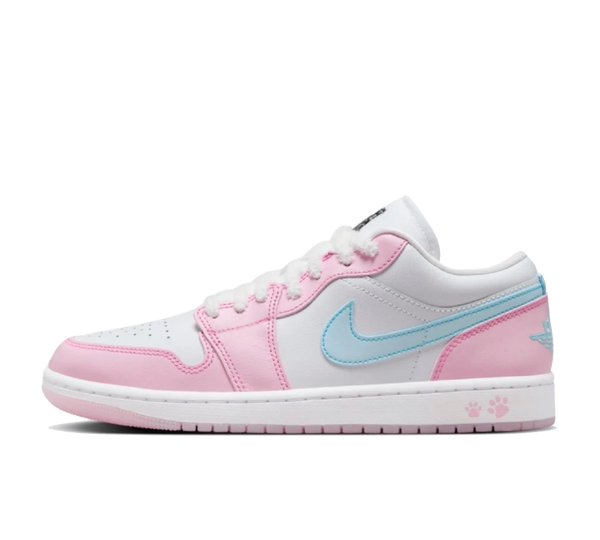 Tênis Nike Air Jordan 1 Low 'Paw Print' Rosa