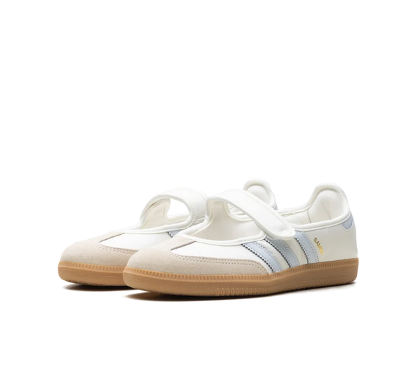 Tênis Adidas Samba Jane Feminino 'White Blue Gum' Creme/Azul Claro