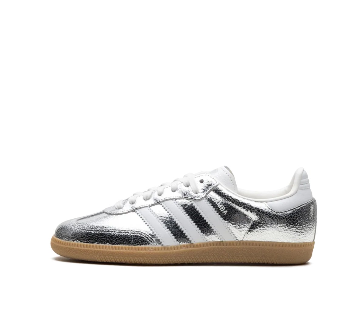 Tênis Adidas Samba OG 'Silver Metallic Cracked Leather' Prata