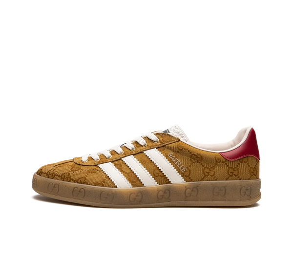 Tênis Adidas x Gucci Gazelle 'GG Beige Brown' Marrom