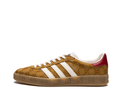 Tênis Adidas x Gucci Gazelle 'GG Beige Brown' Marrom