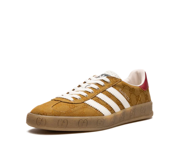 Tênis Adidas x Gucci Gazelle 'GG Beige Brown' Marrom