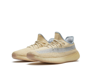 Tênis Adidas Yeezy Boost 350 V2 'Linen' Bege / Azul Claro – foto 3