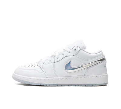 Tênis Nike Air Jordan 1 Low 'Glitter Swoosh' Branco / Colorido